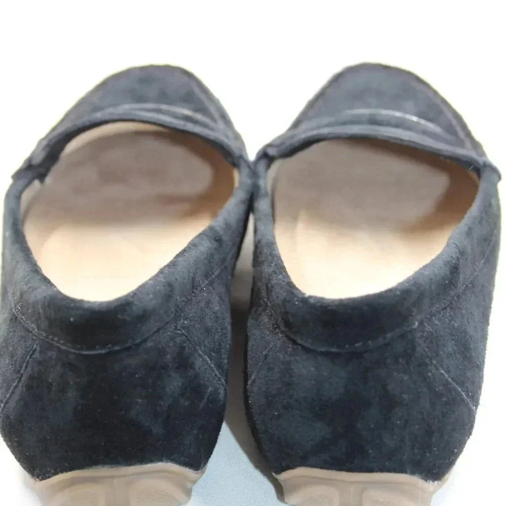 Bass Black Blair Penny Loafers Sz 7M Suede Slip On - Picture 7 of 12